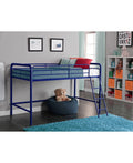 Navy Metal Loft Bed J143