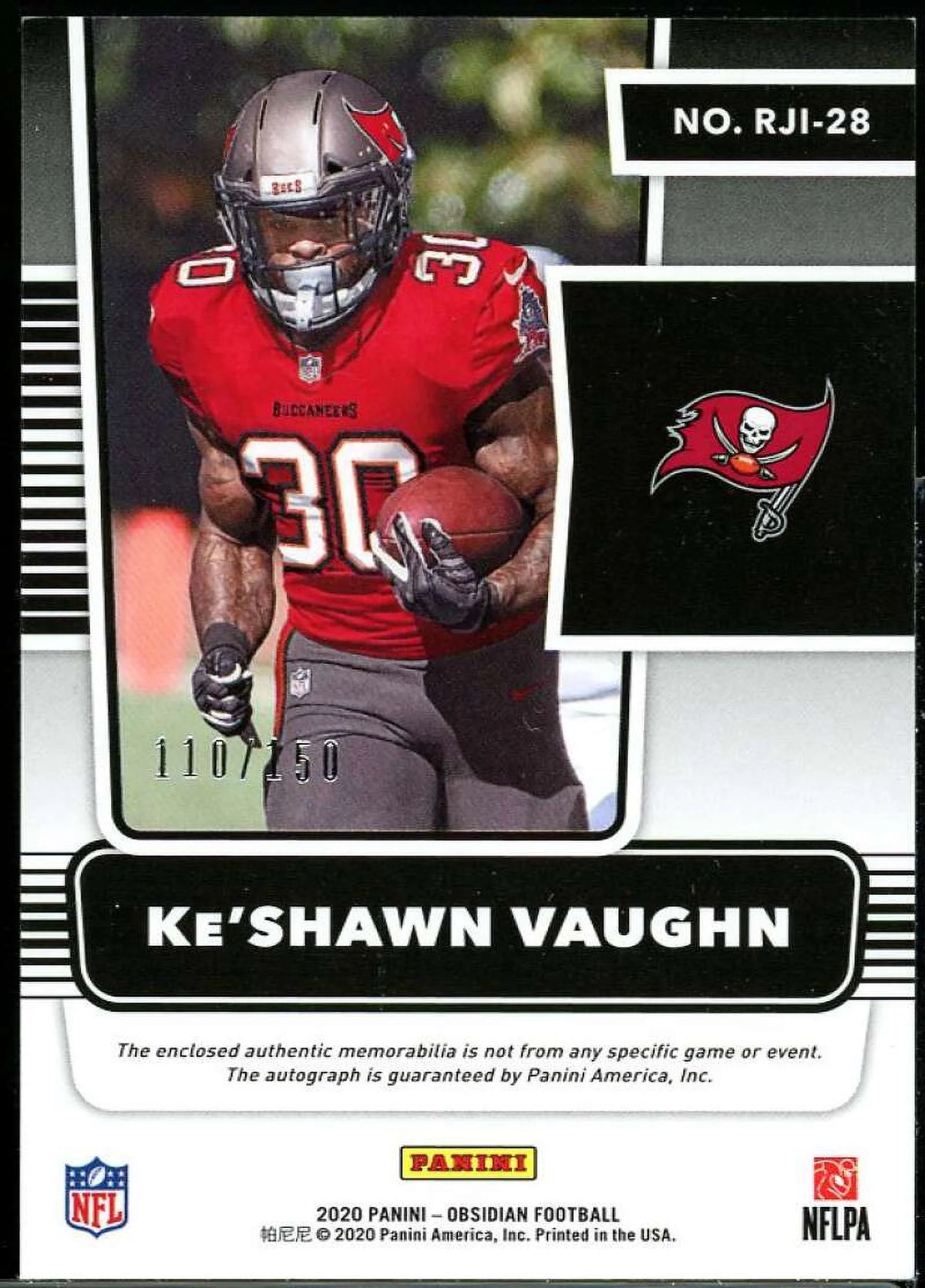 2020 Panini Obsidian Rookie Jersey Ink #28 /150 S951