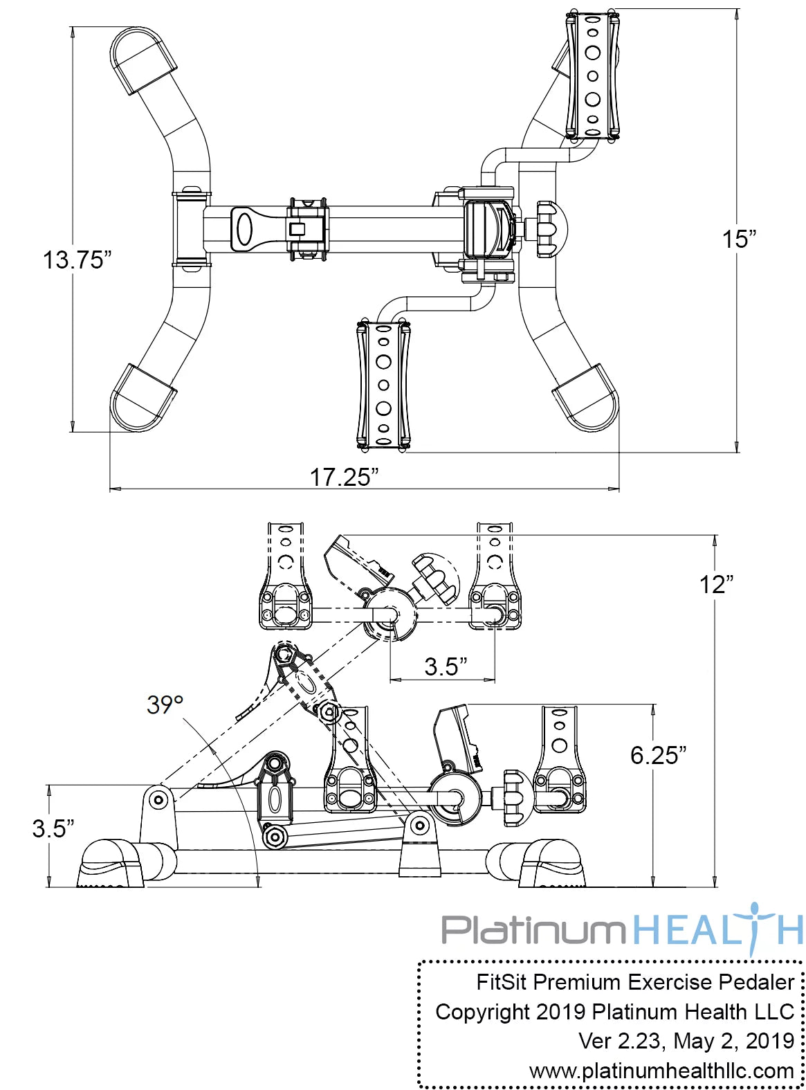Folding Pedal Exerciser with Digital Display and Adjustable Resistance R28990