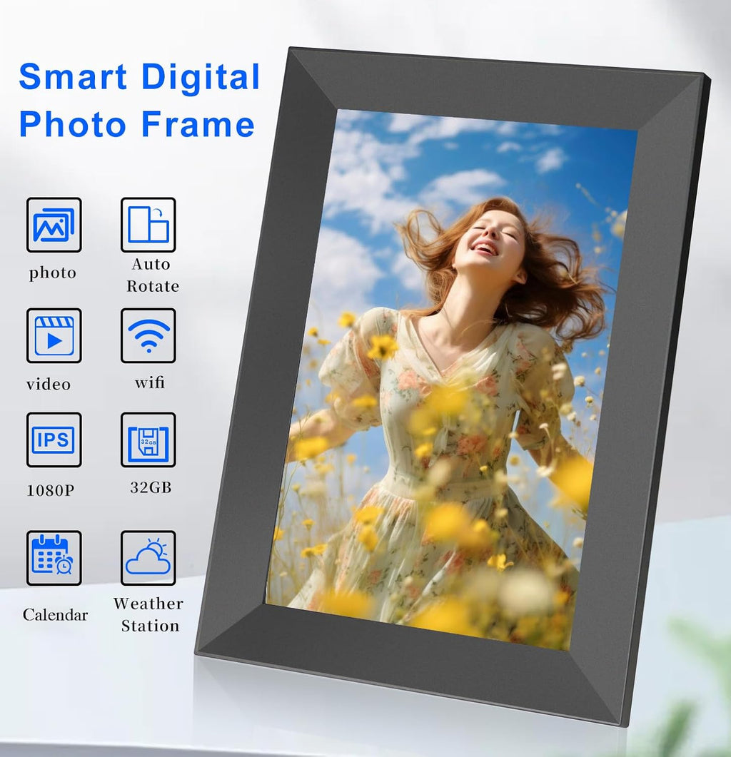 10.1 Inch WiFi Digital Picture Frame with 32GB Storage O37294