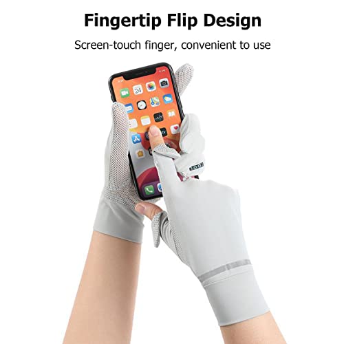 Ice Silk Sport Gloves UPF 50+ Quick-Dry Cooling Anti-Slip Cycling Gloves N733