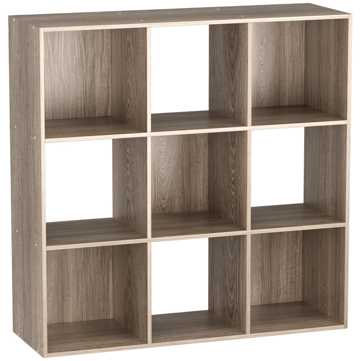 3-Tier 9 Cube Storage Organizer Wood Bookcase Bookshelf Black S323