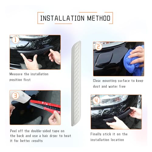 2 PCS Black Car Bumper Anti-Scratch Strips D594953