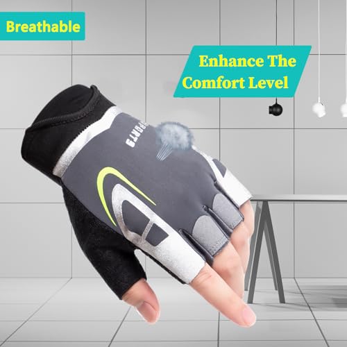 Breathable Lightweight Fingerless Workout Gloves I53471