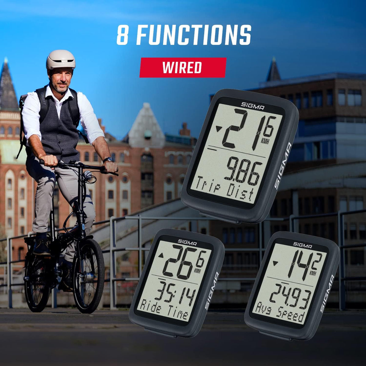 Bike Computer with Speed Comparison L26129