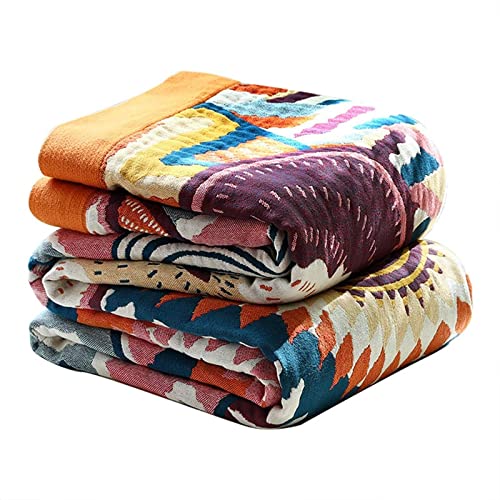 100% Cotton KnitWoven Throw Blanket 78''Wx 90''L F5056