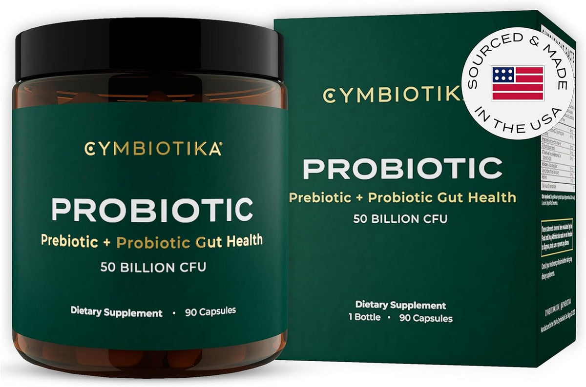 Probiotic Prebiotic Supplement, 50 Billion CFU, 90 Capsules H874759