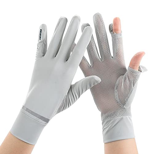 Ice Silk Sport Gloves UPF 50+ Quick-Dry Cooling Anti-Slip Cycling Gloves N733