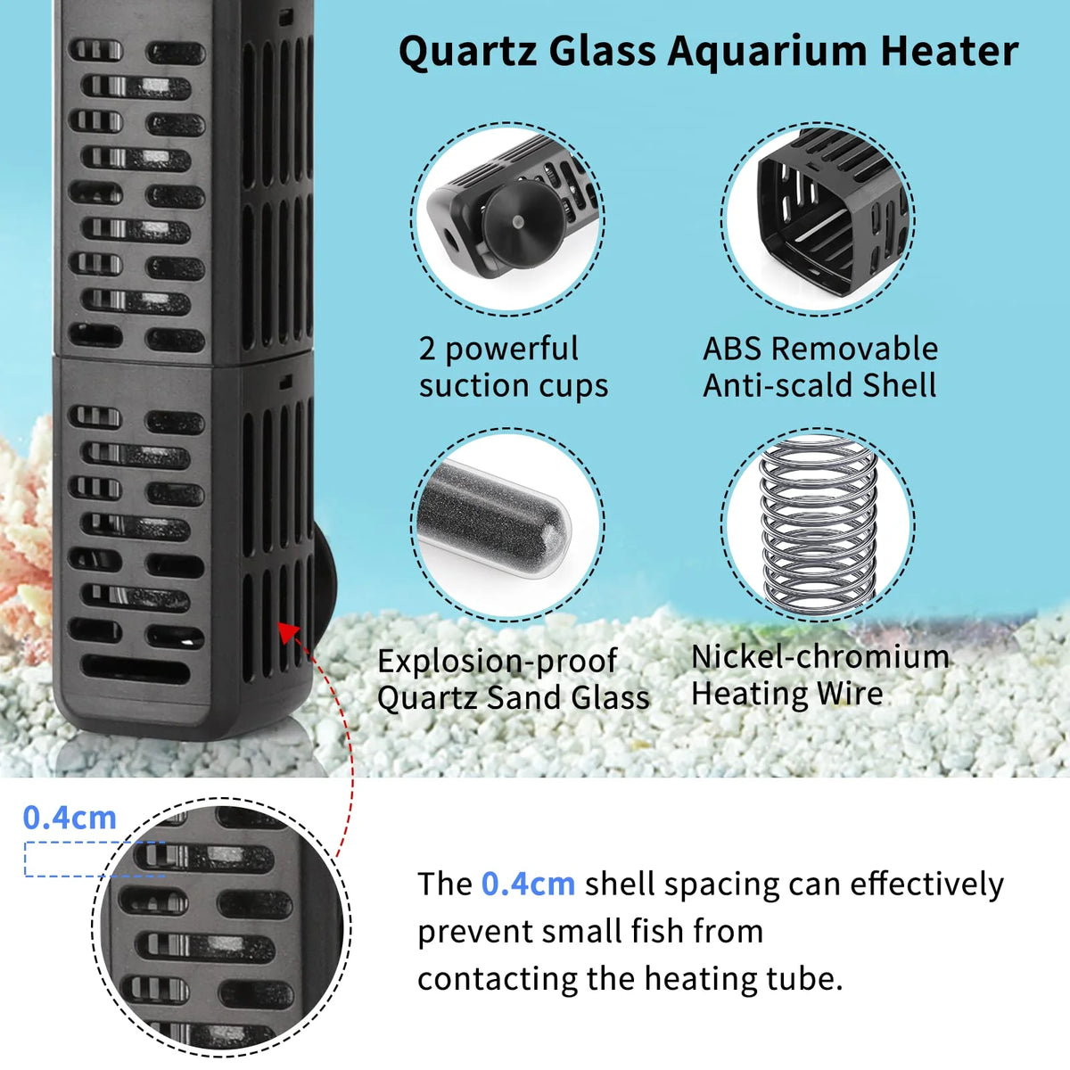 Aquarium Heater Submersible Fish Tank Heater F9814
