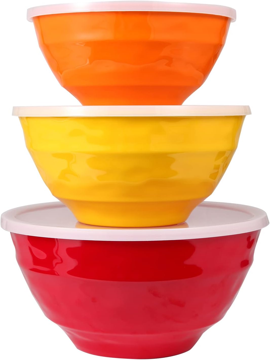 6 Piece Melamine Nesting Mixing Bowl Set with Lids V504