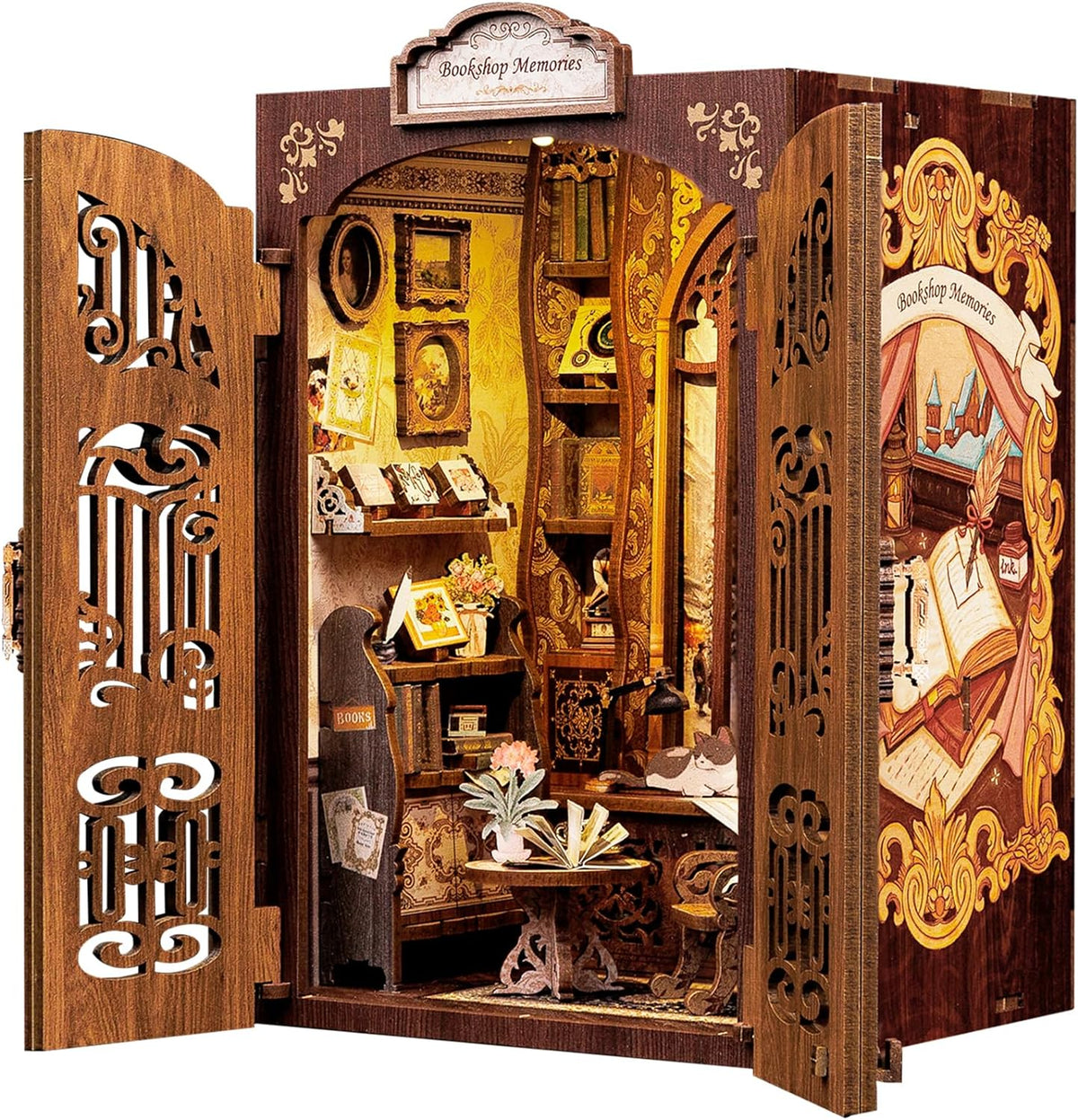 DIY Miniature House Book Nook Kit E206