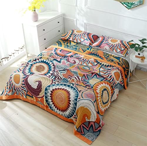 100% Cotton KnitWoven Throw Blanket 78''Wx 90''L F5056