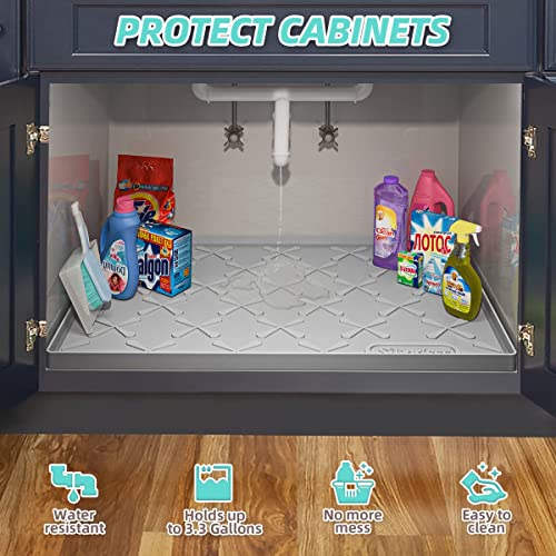 25" x 22" Silicone Cabinet Liner with Raised Edge N374921