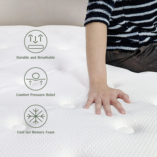 10 Inch Medium Firm Memory Foam Twin Mattress F354029