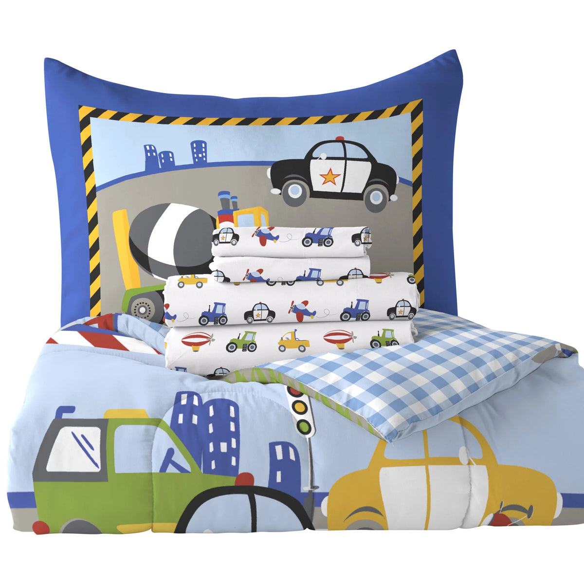 Twin 5 Piece Cotton Polyester Bed-in-a-Bag V921