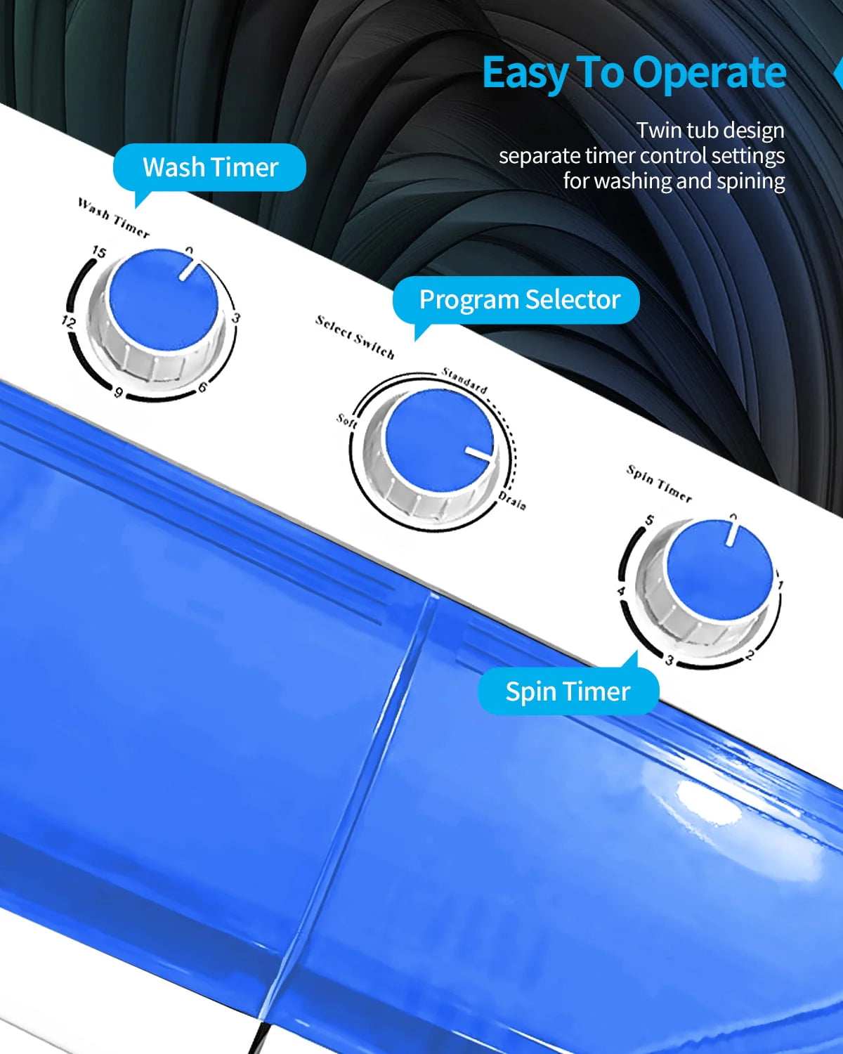 26LBS Portable Twin Tub Washing Machine O88173