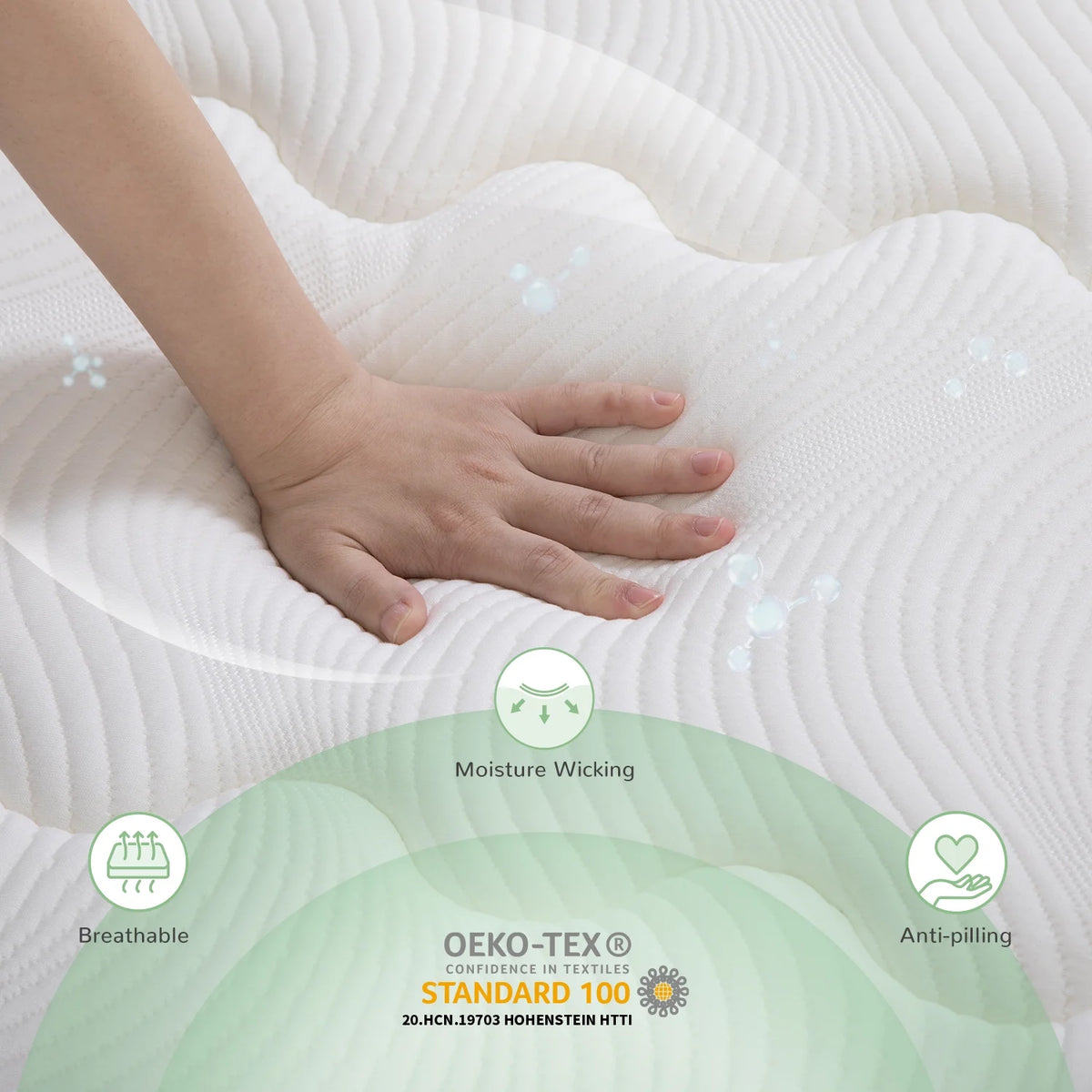 12" Gel Memory Foam Pocket Spring Hybrid Mattress Queen Size G40477