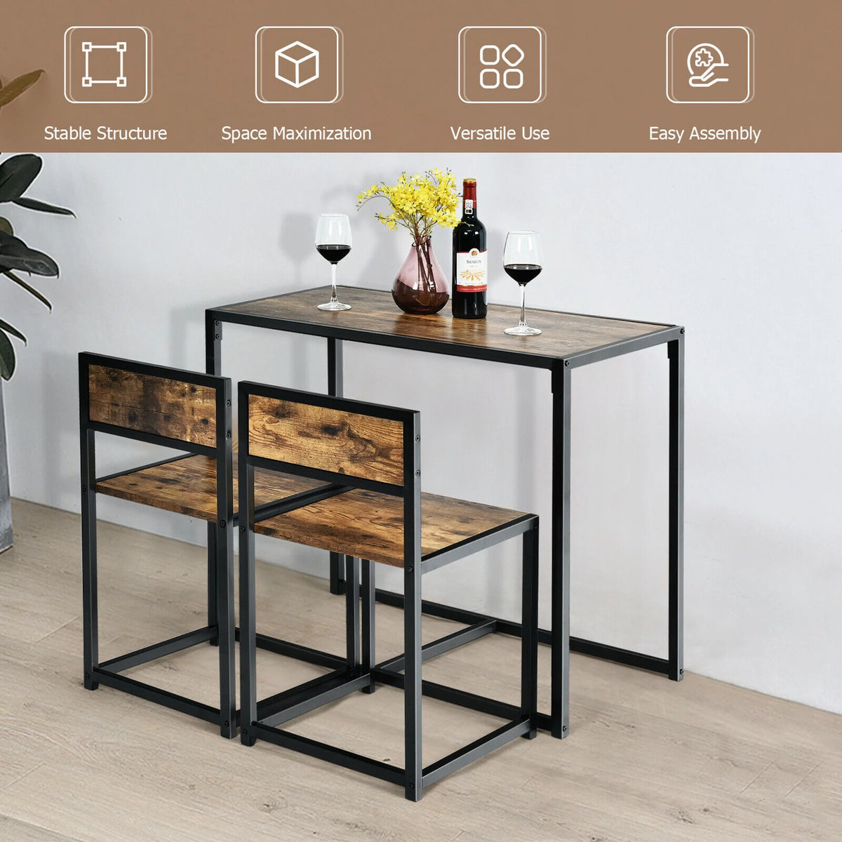 3 Pc Dining Set Table and 2 Chair P1727
