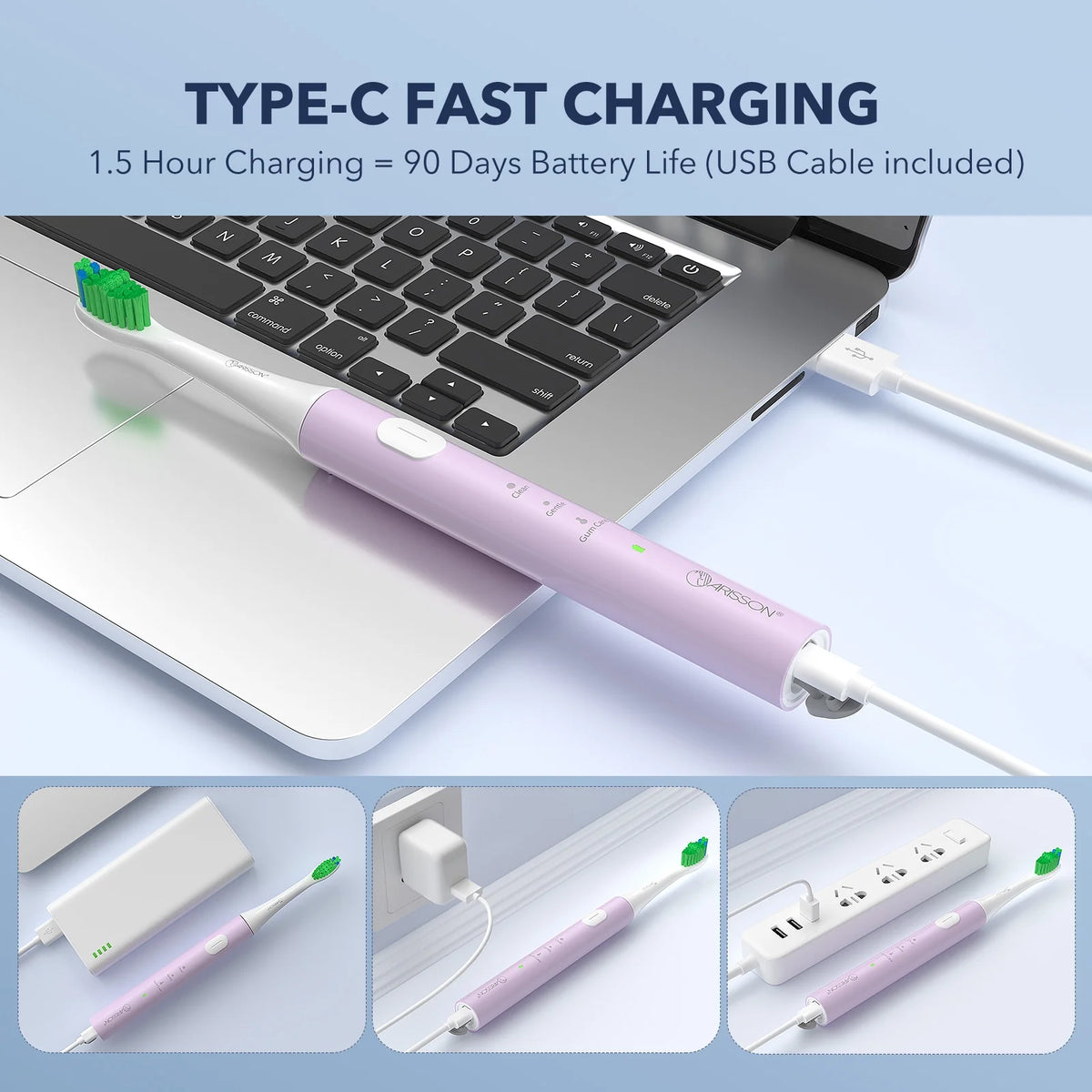 Sonic Electric Toothbrush with 2 Mins Smart Timer J352