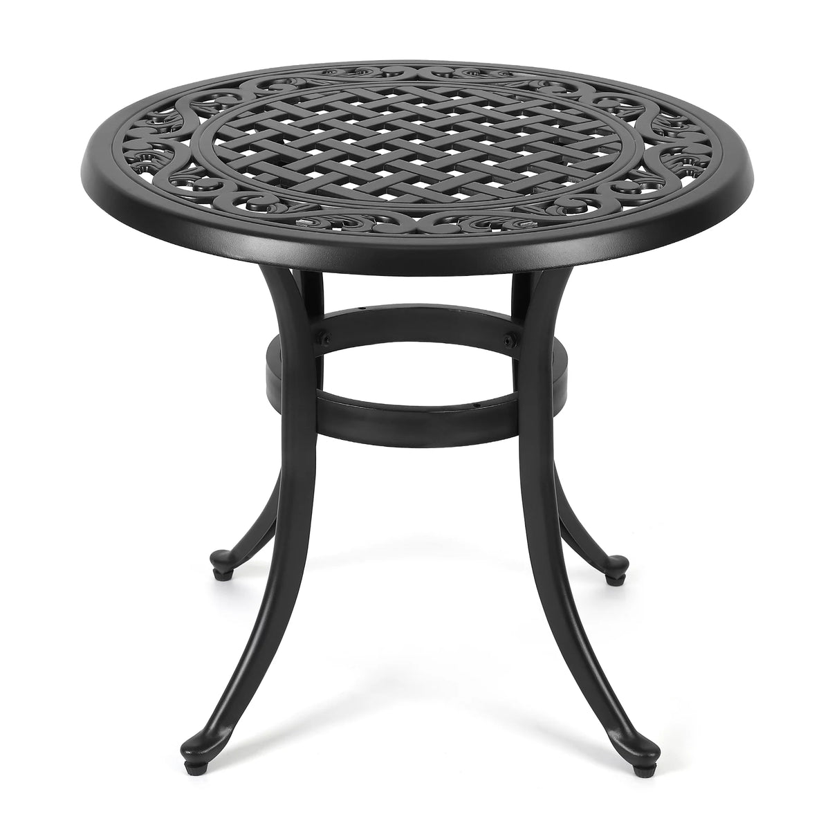 Cast Aluminum Round Bistro Table with Umbrella Hole T315