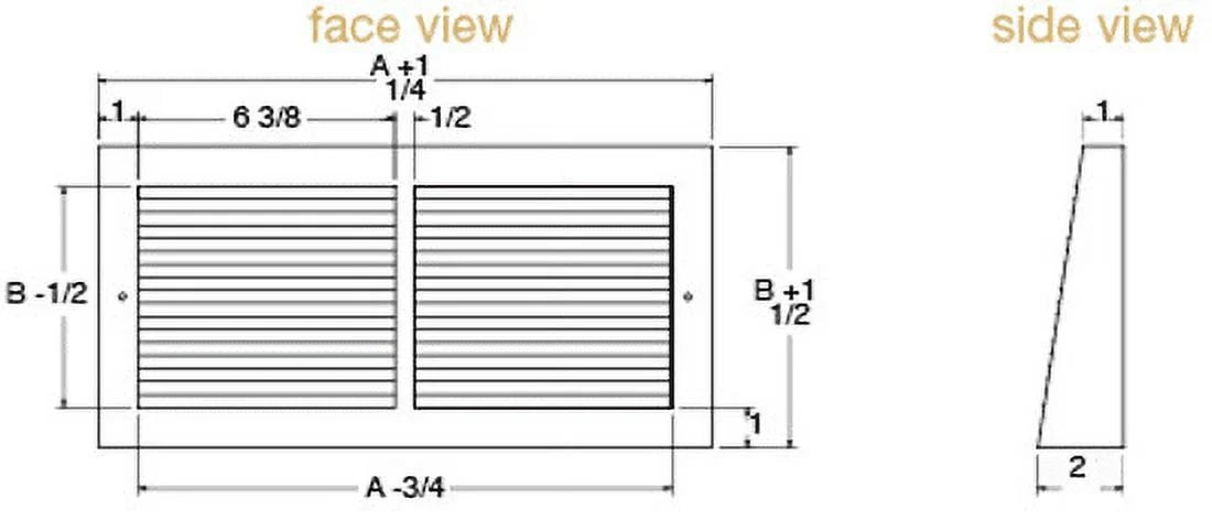 Imperial White Steel Triangular Baseboard Grill W359