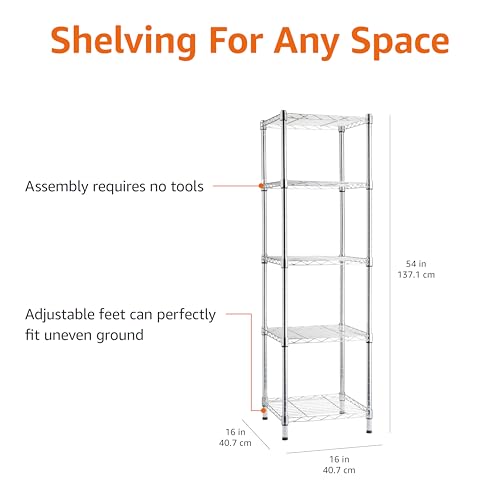 3-Shelf Adjustable Steel Wire Rack Shelving, Black X2975