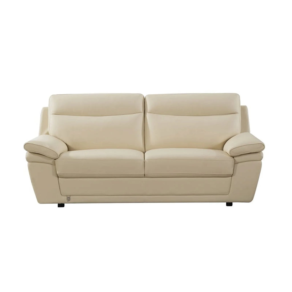 Cream Color Italian Leather Sofa A6002
