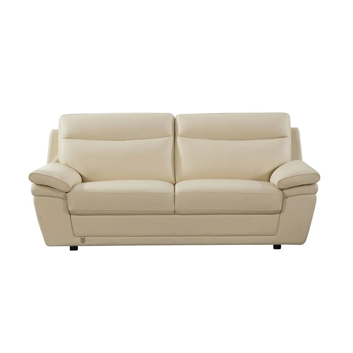 Cream Color Italian Leather Sofa A6002