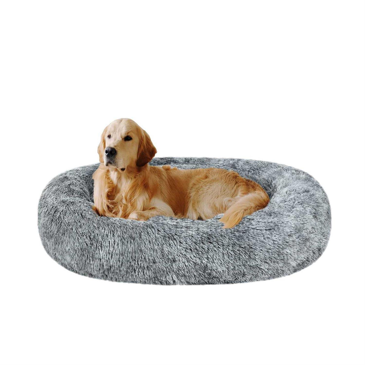 Oval Shag Faux Fur Washable Dog Bed R686409