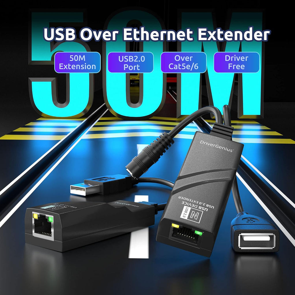 USB 2.0 Ethernet Extender Over Cat5e/Cat6/CAT7 R5598