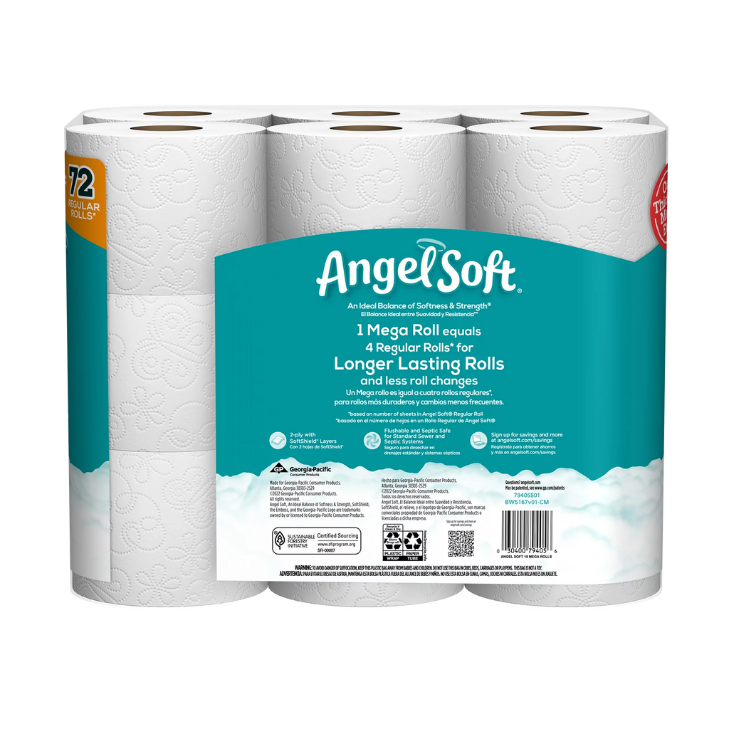 Toilet Paper 18 Mega Rolls J874971