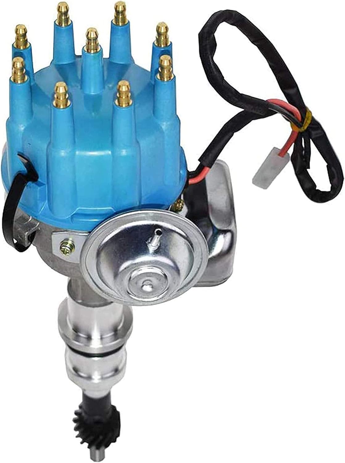Complete Distributor Compatible with Ford Windsor V8 Small Block SBF Blue Cap S23364