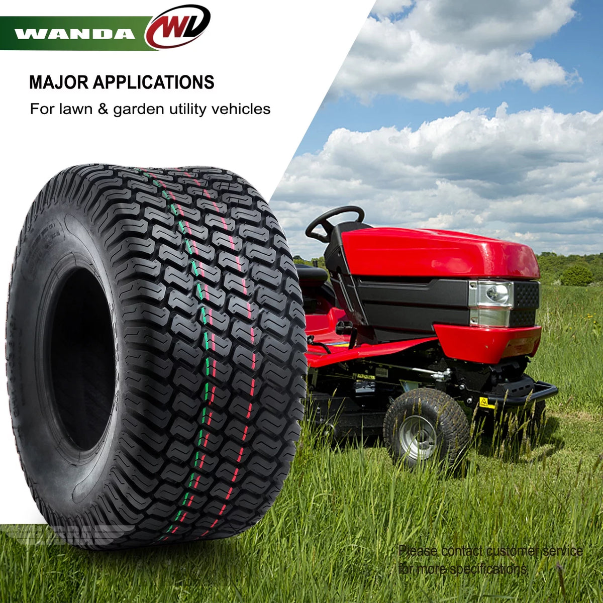 2 New 18x9.50-8 Turf Tires B5189
