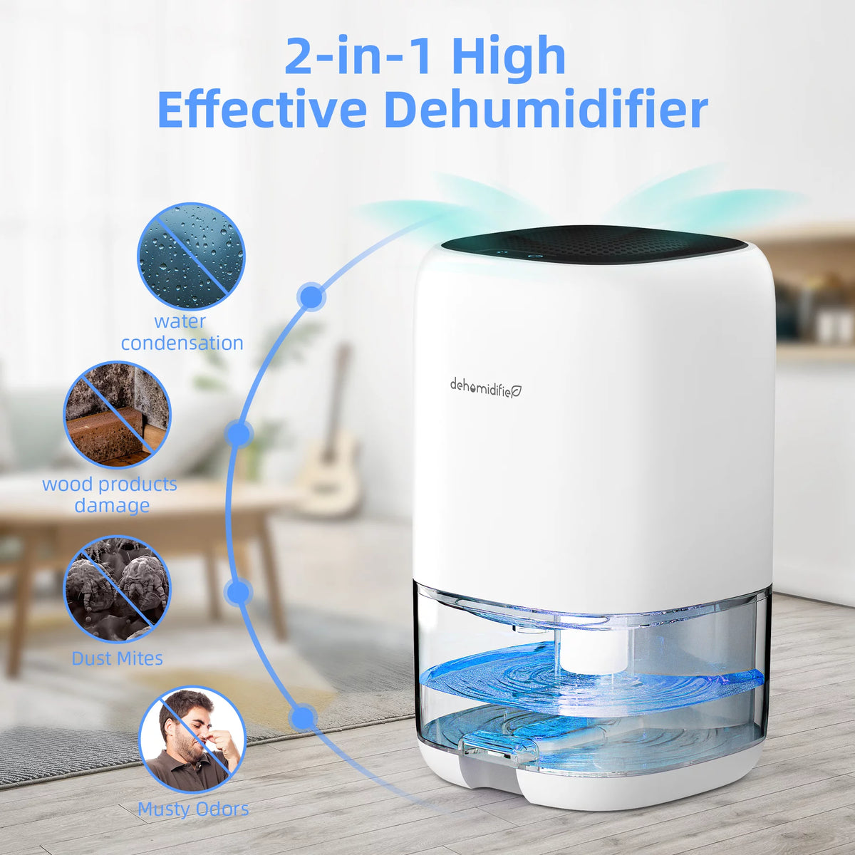 Portable Ultra Quiet Dehumidifier with Automatic Defrosting M147631