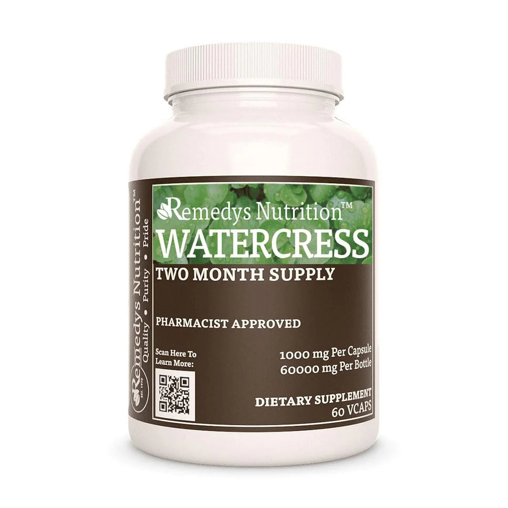 Watercress Extract Powder 1,000 mg 60 Capsules Non-GMO Vegan Gluten-Free W2259