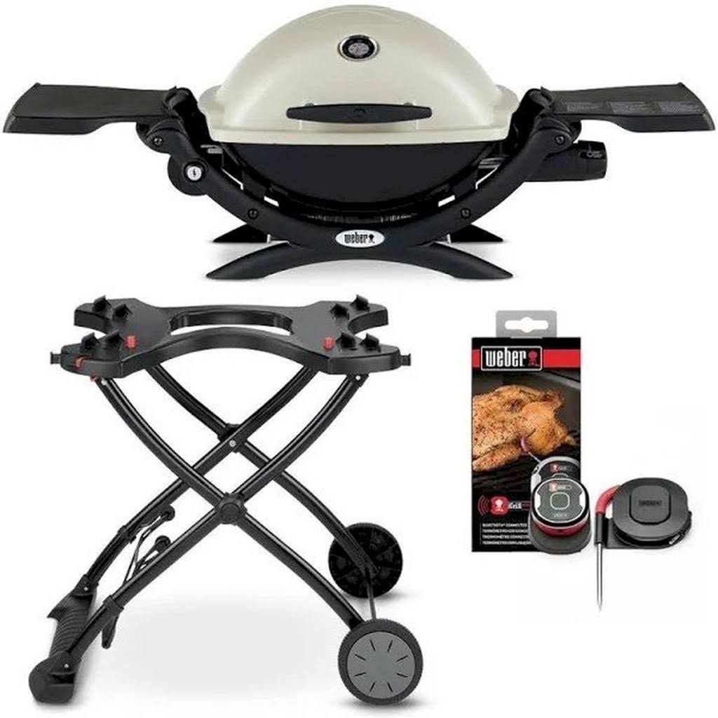 1-Burner Portable Propane Gas Grill with Rolling Cart Y869