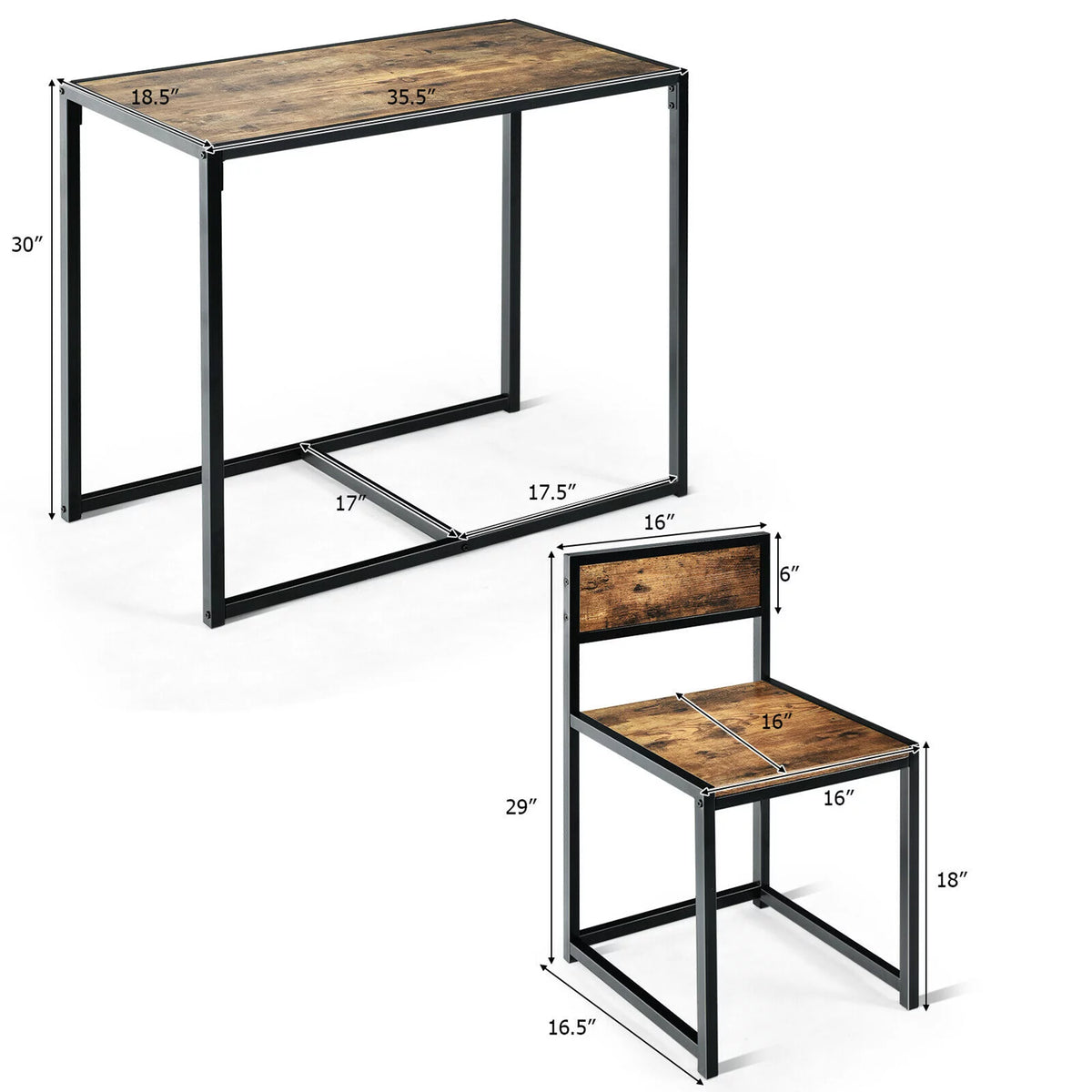 3 Pc Dining Set Table and 2 Chair P1727