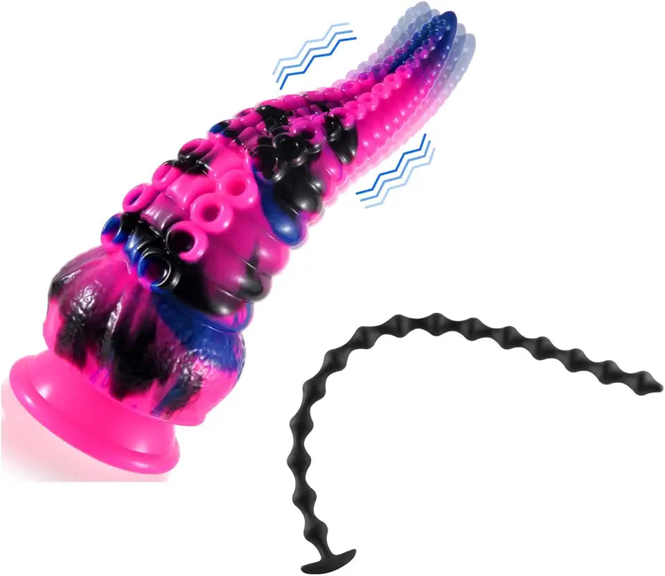 Tentacle Dildo Vibrator + 22.8 inch Anal Beads G449