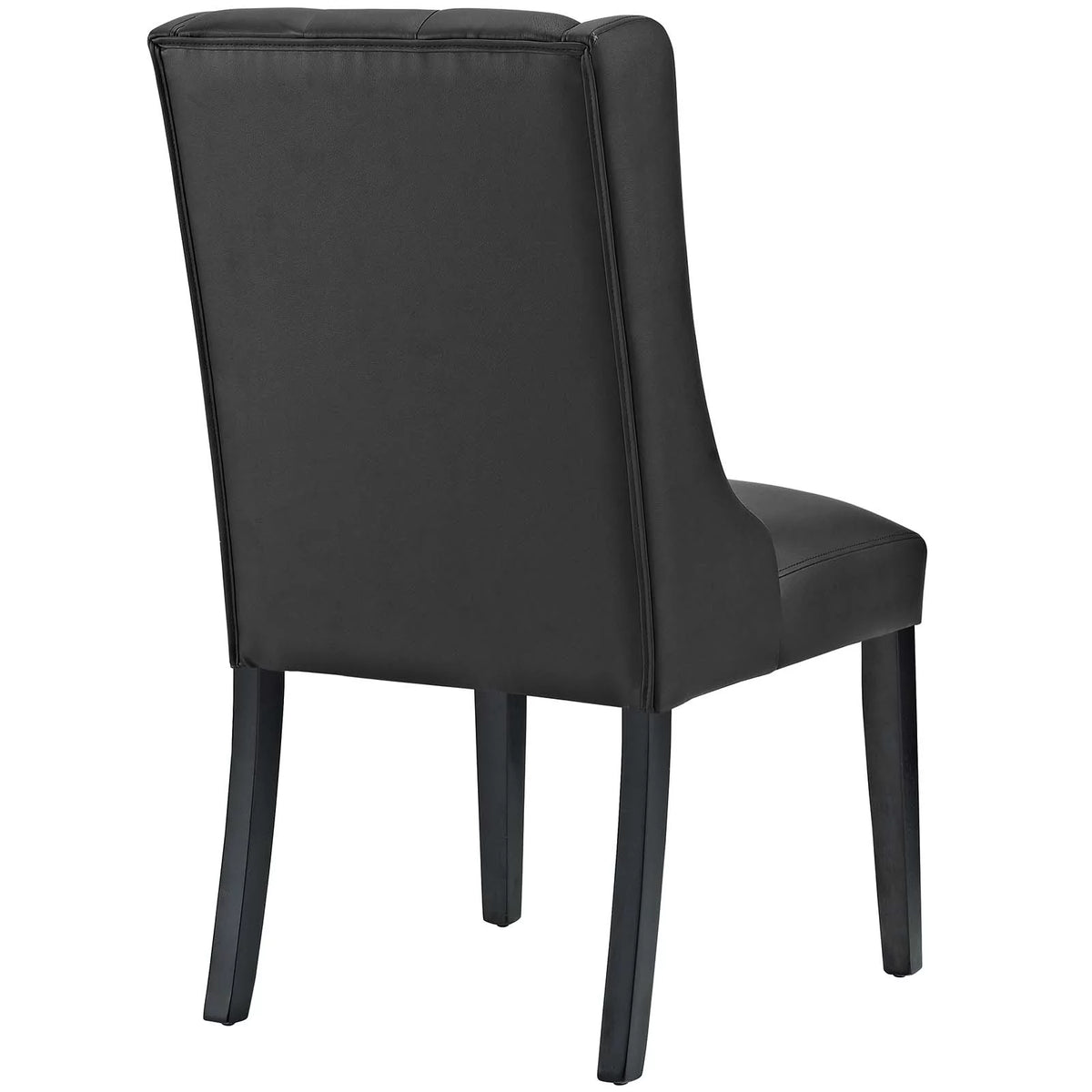 Black Tufted Vegan Leather Dining Chair O51991