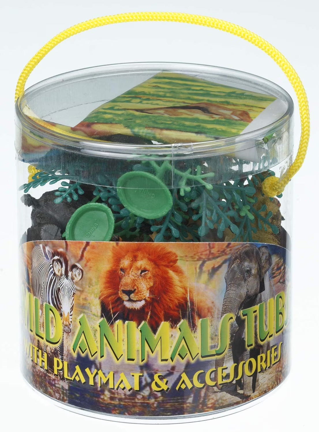 7 Pc Realistic Zoo Animals Figurines with Playmat B4179